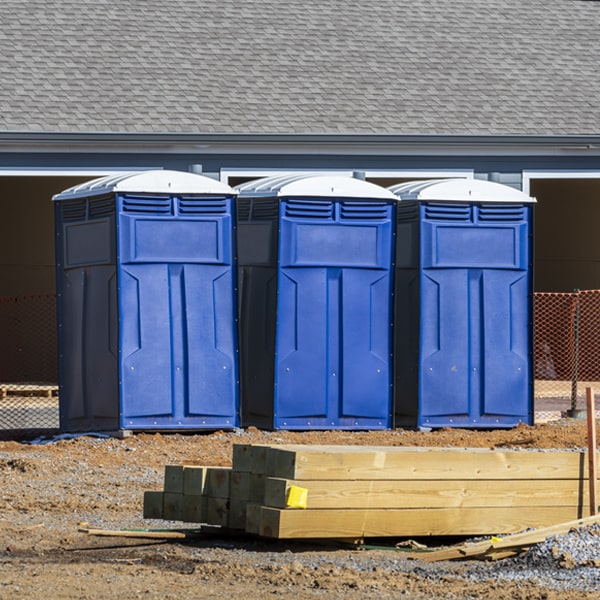 how often are the portable restrooms cleaned and serviced during a rental period in Dayton Illinois